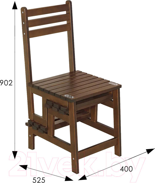 Изображение товара Cтул-лестница Мебелик Массив (орех)