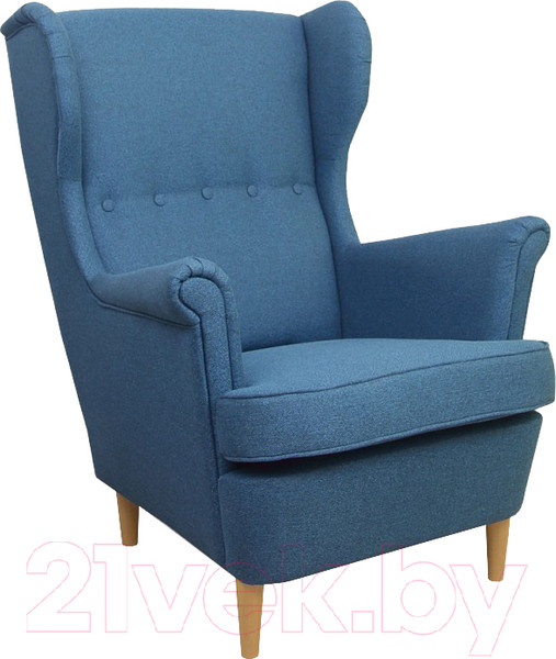Изображение товара Кресло мягкое DiArt Лорд (велюр Antonio Blue/ножки светлые)