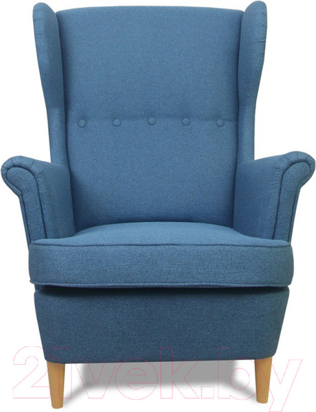 Изображение товара Кресло мягкое DiArt Лорд (велюр Antonio Blue/ножки светлые)