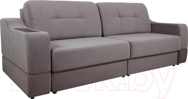 Изображение товара Диван DiArt Оскар 2 секции (велюр Магия 88/накладки МДФ венге)