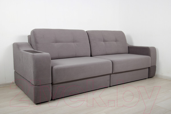 Изображение товара Диван DiArt Оскар 2 секции (велюр Магия 88/накладки МДФ венге)