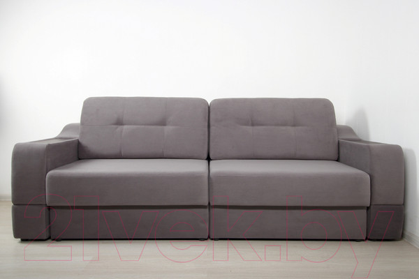 Изображение товара Диван DiArt Оскар 2 секции (велюр Магия 88/накладки МДФ венге)