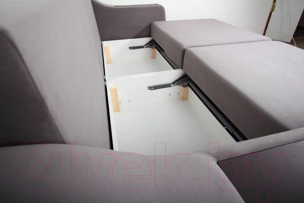 Изображение товара Диван DiArt Оскар 2 секции (велюр Магия 88/накладки МДФ венге)