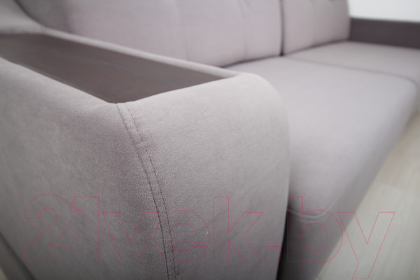 Изображение товара Диван DiArt Оскар 2 секции (велюр Магия 88/накладки МДФ венге)