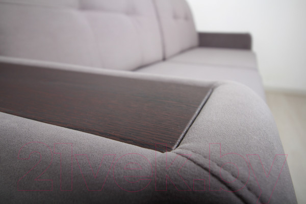 Изображение товара Диван DiArt Оскар 2 секции (велюр Магия 88/накладки МДФ венге)