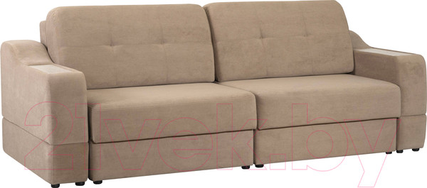 Изображение товара Диван DiArt Оскар 2 секции (велюр Магия 10/накладки МДФ крафт)