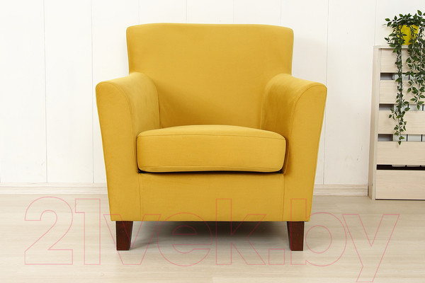 Изображение товара Кресло мягкое DiArt Прада 1П (велюр Махх 560/ножки венге)