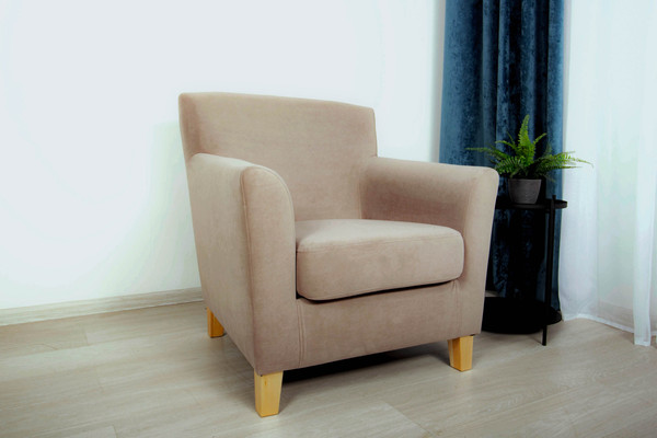 Изображение товара Кресло мягкое DiArt Прада 1П (велюр Магия 10/ножки светлые)