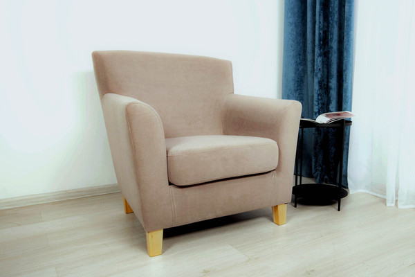 Изображение товара Кресло мягкое DiArt Прада 1П (велюр Магия 10/ножки светлые)