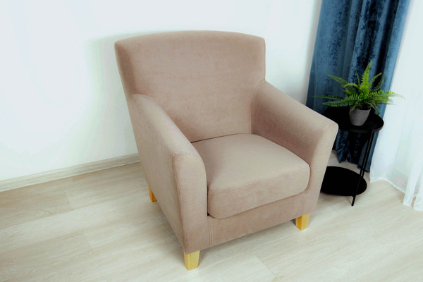 Изображение товара Кресло мягкое DiArt Прада 1П (велюр Магия 10/ножки светлые)