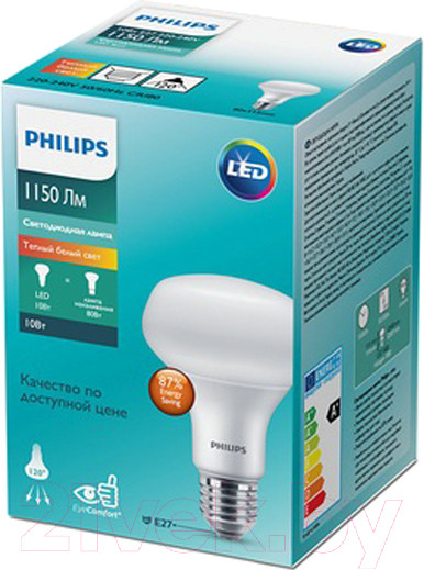 Изображение товара Лампа Philips ESS LEDspot 10W 1150lm E27 R80 840 / 8719514312067