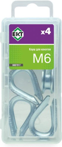 Изображение товара Коуш для канатов ЕКТ М6 DIN6899 / B007917 (4шт)