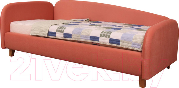 Изображение товара Кровать-тахта DiArt Альба 0.9 левая (велюр Ultra Terra/ножки светлые)