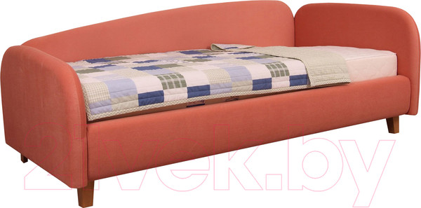 Изображение товара Кровать-тахта DiArt Альба 0.9 правая (велюр Ultra Terra/ножки светлые)