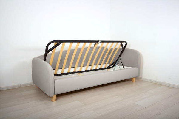 Изображение товара Кровать-тахта DiArt Альба 1.2 правая (велюр Магия 53/ножки светлые)