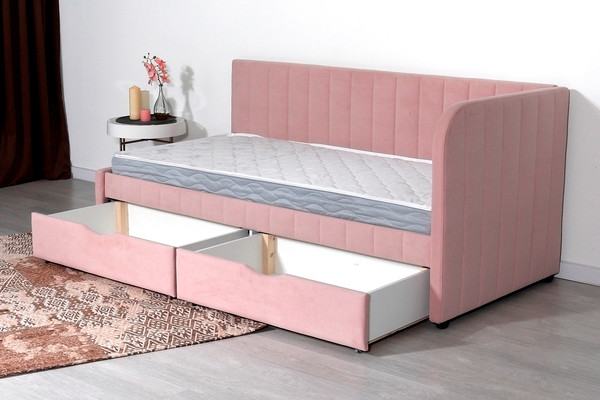 Изображение товара Кровать-тахта DiArt София правая (велюр Ultra Rose)