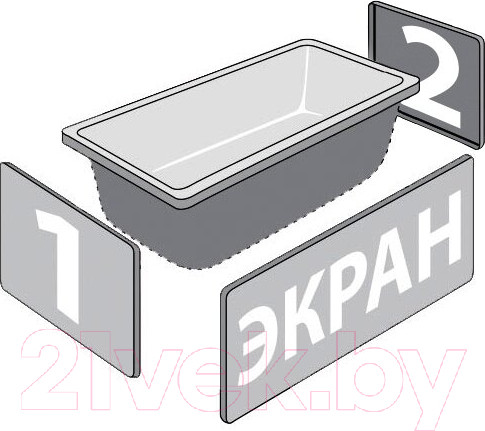 Изображение товара Ванна акриловая Triton Цезарь 180x80 (с ножками и экраном)