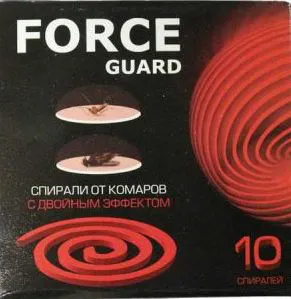 Изображение товара Набор спиралей от насекомых Force Guard Двойной эффект (красный)