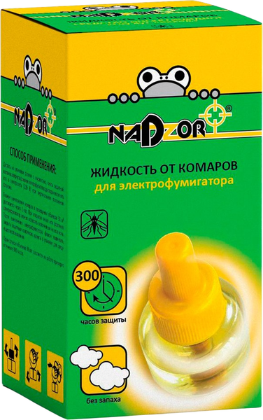Изображение товара Наполнитель для фумигатора Nadzor Жидкость от комаров (30мл, без запаха)