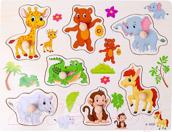 Изображение товара Сортер Лесная мастерская Рамка-вкладыш. Подбери картинку. Звери / 2567260