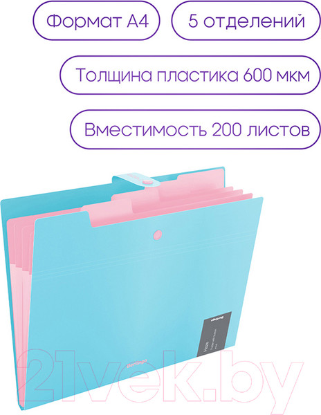 Изображение товара Папка для бумаг Berlingo Haze / XF4_05921 (голубой)