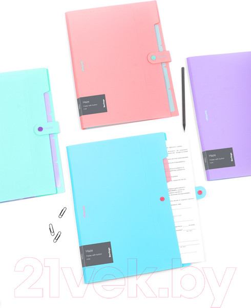 Изображение товара Папка для бумаг Berlingo Haze / XF4_05923 (розовый)