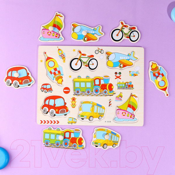 Изображение товара Сортер Лесная мастерская Рамка-вкладыш. Учим транспорт / 2567250