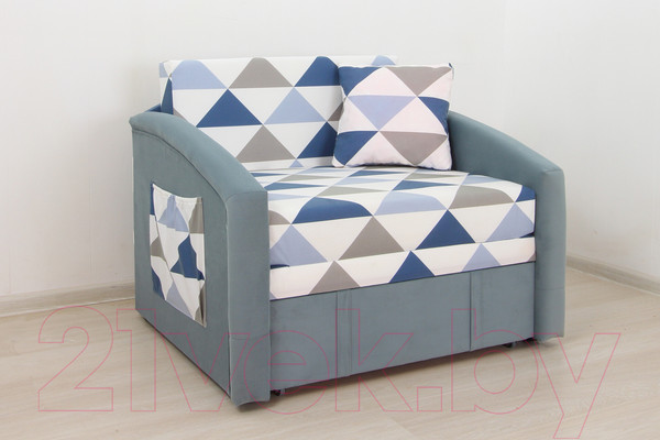 Изображение товара Диван DiArt Кеша 1000 (велюр Olaf Blue/Магия 88)