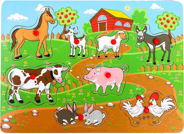 Изображение товара Сортер Лесная мастерская Рамка-вкладка. Веселая ферма / 763041