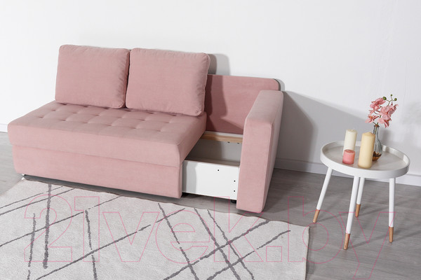 Изображение товара Тахта DiArt Студент правая (велюр Ultra Rose)