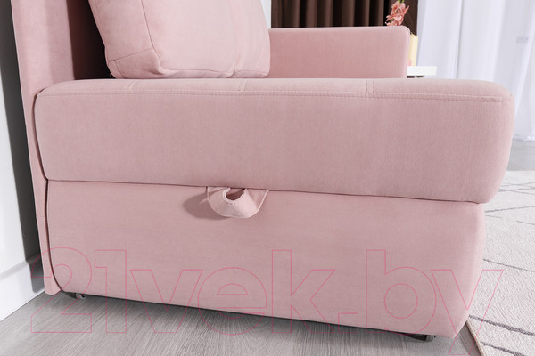 Изображение товара Тахта DiArt Студент правая (велюр Ultra Rose)