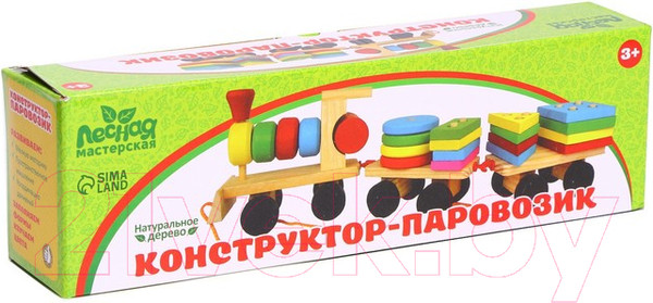 Изображение товара Конструктор Лесная мастерская Паровоз / 280953