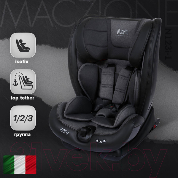Изображение товара Автокресло Nuovita Maczione / N123i-1 (черный)