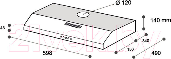 Изображение товара Вытяжка плоская ZORG Piano 600 60 M (черный)