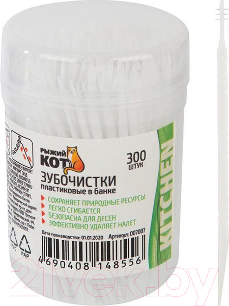 Изображение товара Зубочистки Рыжий кот 007007 (300шт)