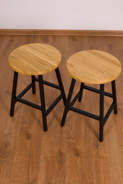 Изображение товара Набор табуретов Stal-Massiv SMH-245ND (2шт, дуб натуральный/черный)