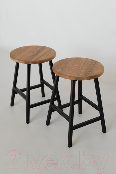 Изображение товара Набор табуретов Stal-Massiv SMH-245ND (2шт, дуб натуральный/черный)