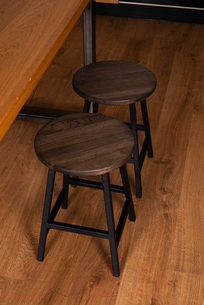 Изображение товара Набор табуретов Stal-Massiv SMH-245DD (2шт, дуб мореный/черный)