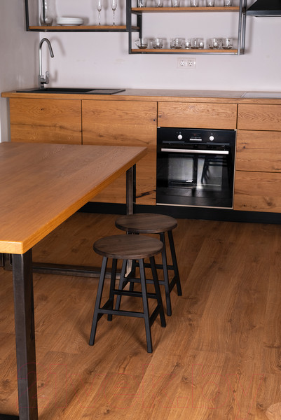 Изображение товара Набор табуретов Stal-Massiv SMH-245DD (2шт, дуб мореный/черный)