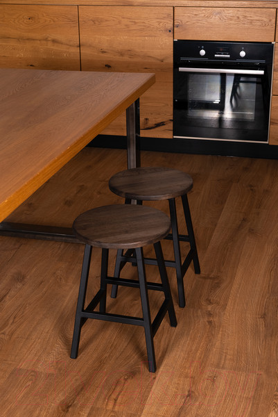 Изображение товара Набор табуретов Stal-Massiv SMH-245DD (2шт, дуб мореный/черный)