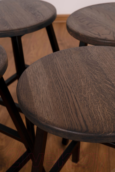 Изображение товара Набор табуретов Stal-Massiv SMH-245DD (2шт, дуб мореный/черный)