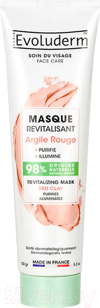 Изображение товара Маска для лица кремовая Evoluderm Revitalizing Mask Red Clay (150г)