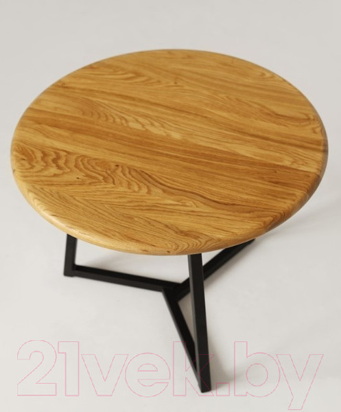 Изображение товара Журнальный столик Stal-Massiv 54x42.5 / SMT-54ND (дуб натуральный/черный)