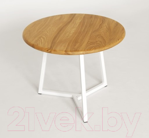 Изображение товара Журнальный столик Stal-Massiv 54x42.5 / SMT-54NW (дуб натуральный/белый)