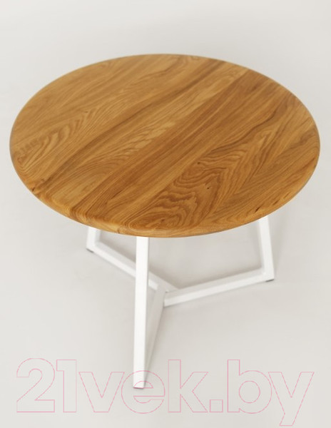 Изображение товара Журнальный столик Stal-Massiv 54x42.5 / SMT-54NW (дуб натуральный/белый)