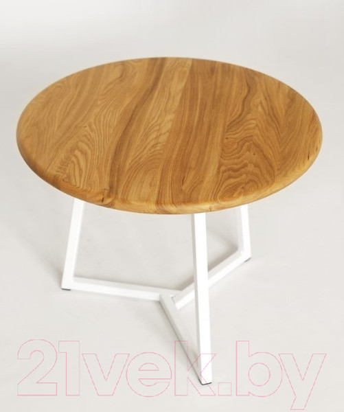 Изображение товара Журнальный столик Stal-Massiv 54x42.5 / SMT-54NW (дуб натуральный/белый)