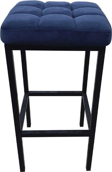 Изображение товара Табурет барный Древпром Камелот ДП2-07 полубарный (черный матовый/катания дарк блю)