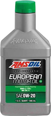 Изображение товара Моторное масло Amsoil Synthetic European Motor Oil LS 0W20 / AFEQT (0.946л)