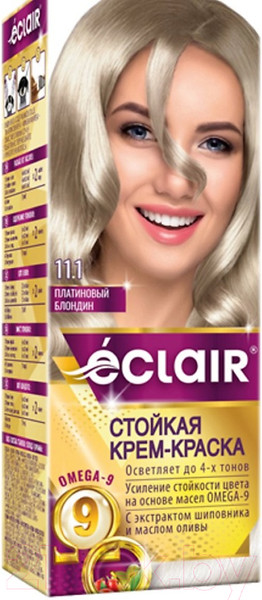 Изображение товара Крем-краска для волос Eclair 11.1 (платиновый блонд)