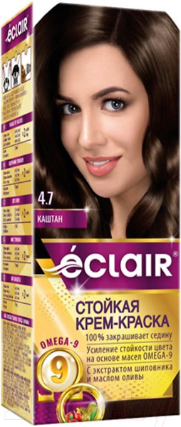 Изображение товара Крем-краска для волос Eclair 4.7 (каштан)